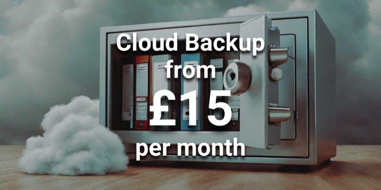 Image of a safe in the clouds, safe cloud backup